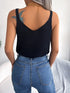 'Raya' Openwork Knit Tank Top - Celes Fashion